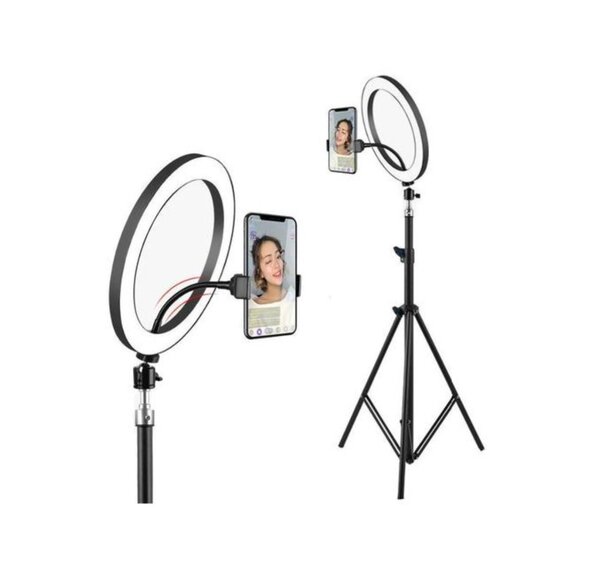 GlowBeam Bluetooth Makeup Ring Light - Black