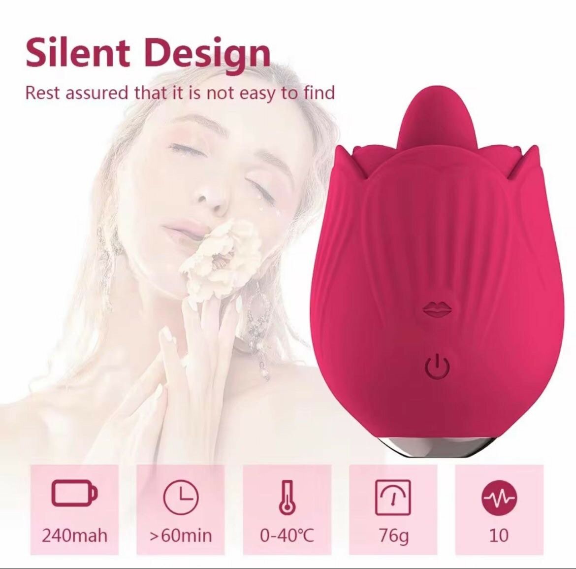 Tongue Licking Rose vibrator