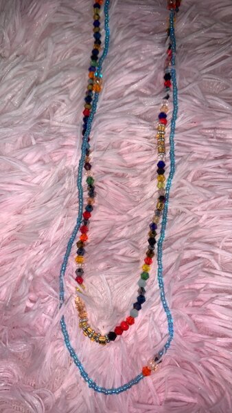 Collier perles colorées bohème