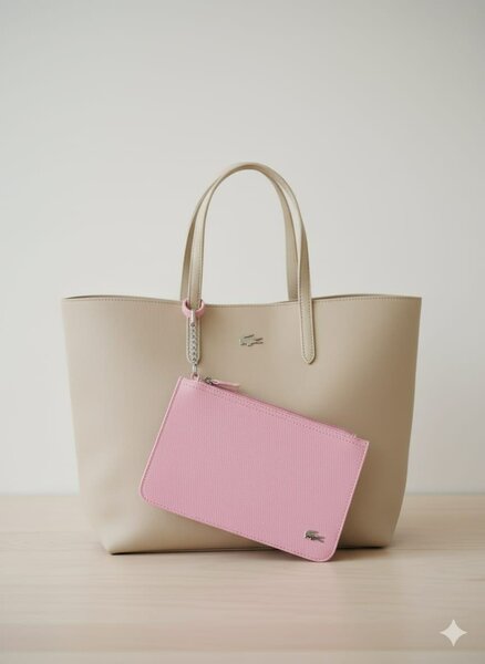 Cabas élégant en cuir beige