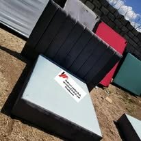 custom made bed with a high base