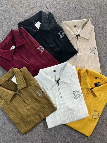 Polos zippés unisex en coton