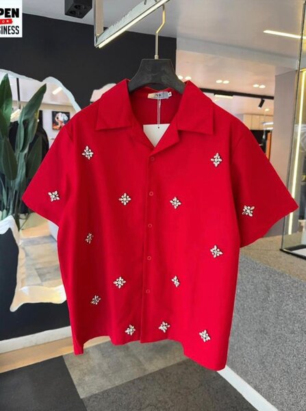 Chemise à manches courtes à motifs