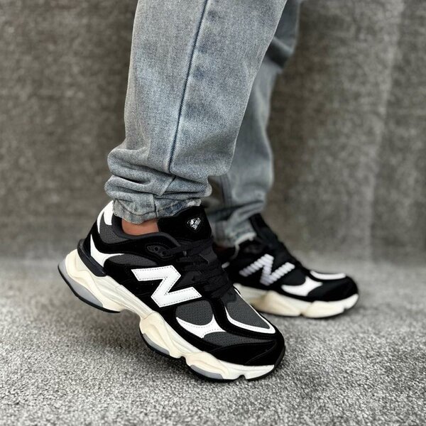 Sneakers en maille noire homme