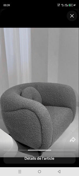 Fauteuil Moderne en Tissu Bouclé