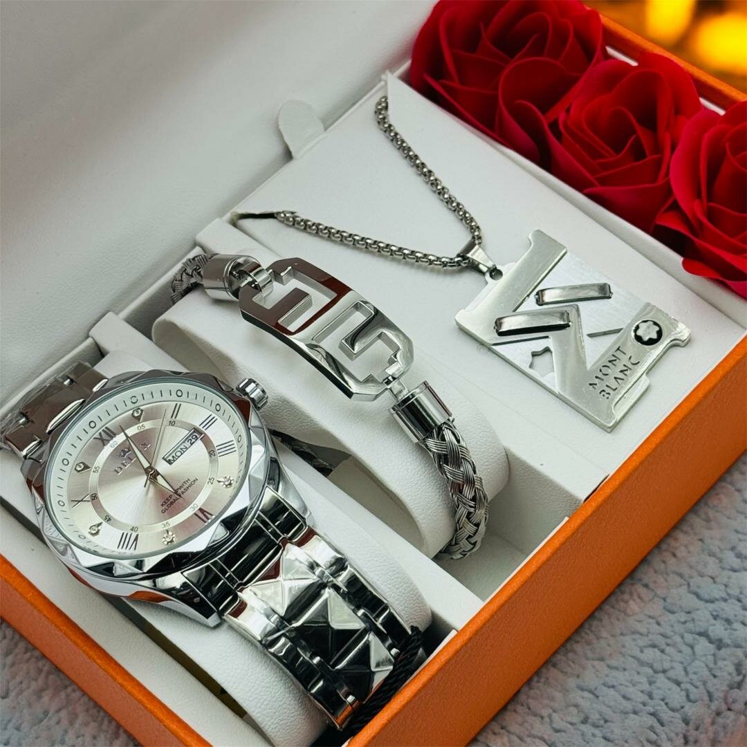 Ensemble Montre et Bijoux pour Homme
