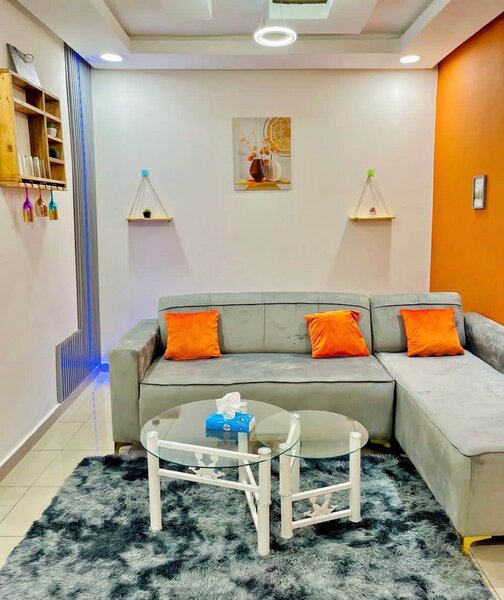 Canapé d'angle moderne gris