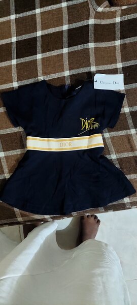 Robe Enfant Dior Bleu Élégante
