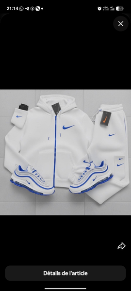 Ensemble survêtement Nike blanc