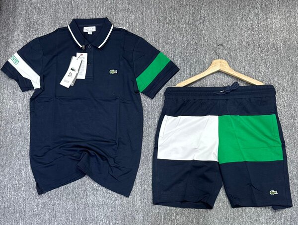Ensemble polo et short Lacoste coloré