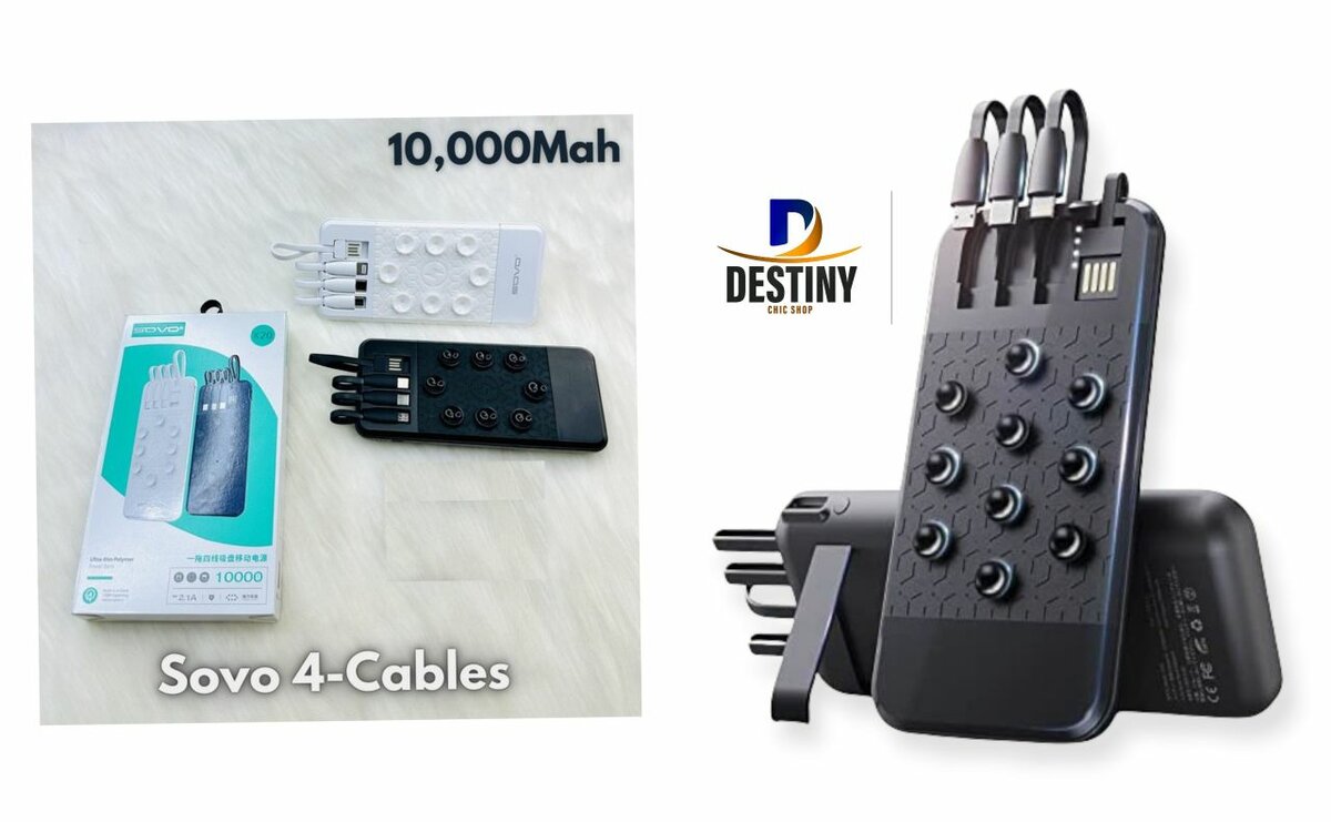 Power bank 4 câble original fast charge