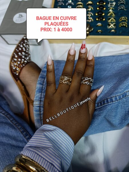 Bague Chaîne Cuivre Plaqué