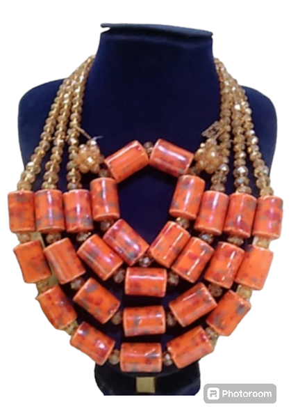 Orange Beaded jewelry
