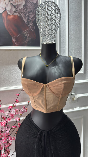 Top bustier corset beige