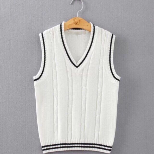 Pull sans manches côtelé élégant