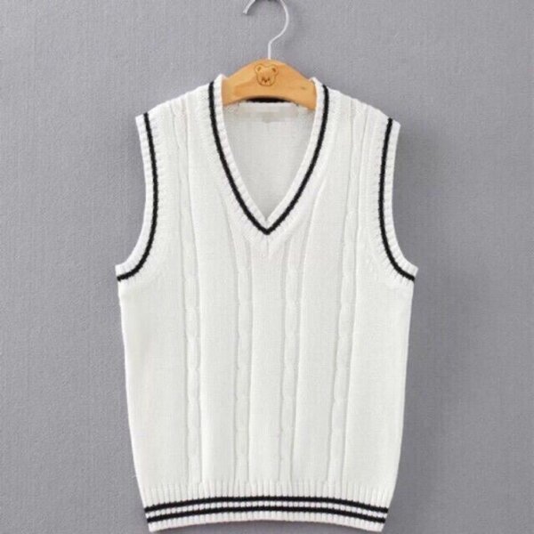 Pull sans manches côtelé élégant