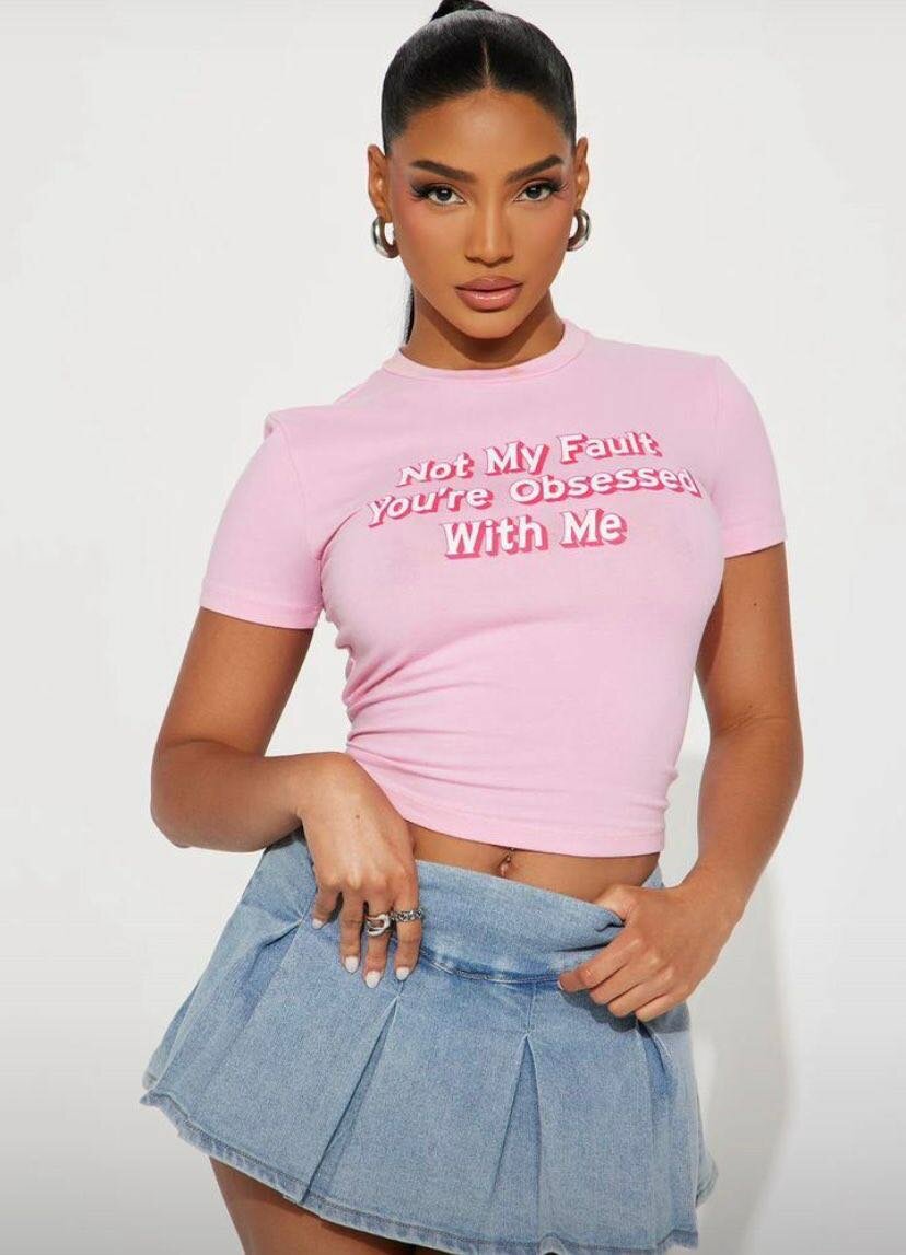 T-shirt court avec texte