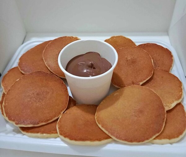 Mini-pancakes avec chocolat