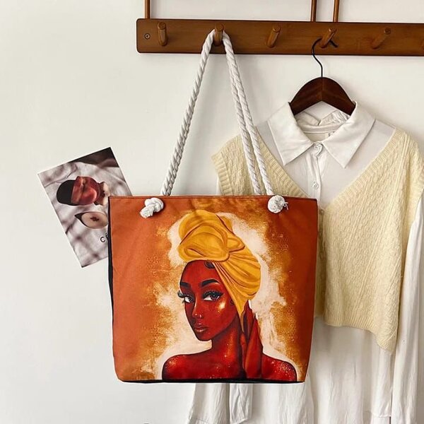 Sac cabas illustré élégant