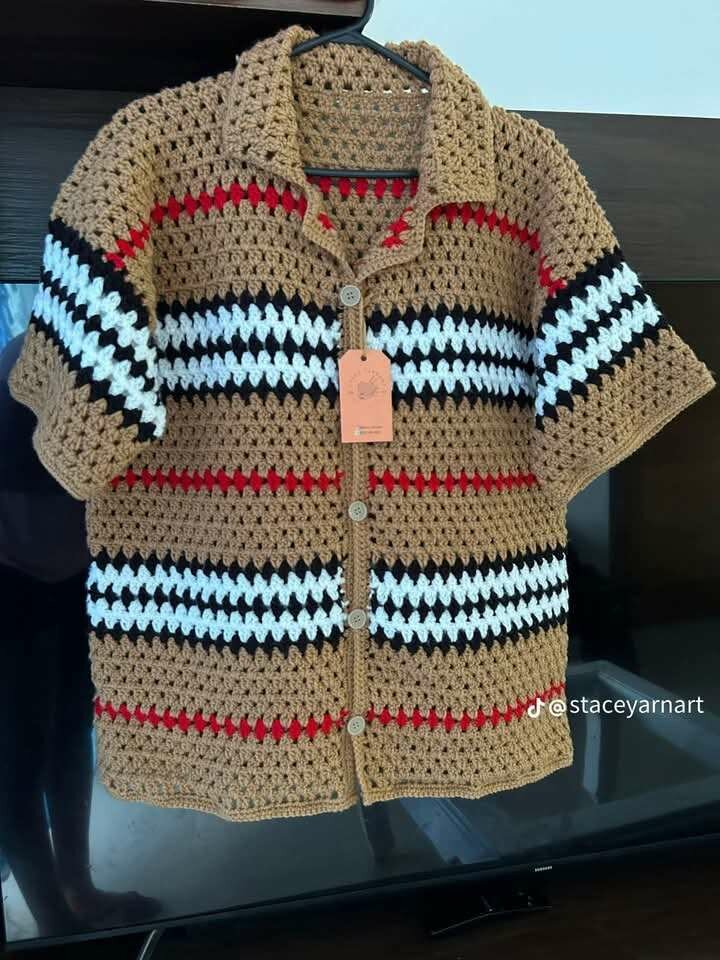 Chemise en crochet pour hommes