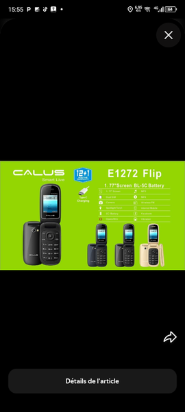 CALUS Téléphone à Clapet E1272
