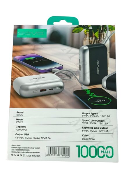 Chargeur Portable 10000mAh Power Bank