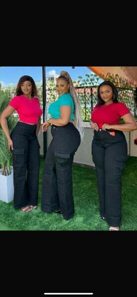 Pantalons larges taille haute