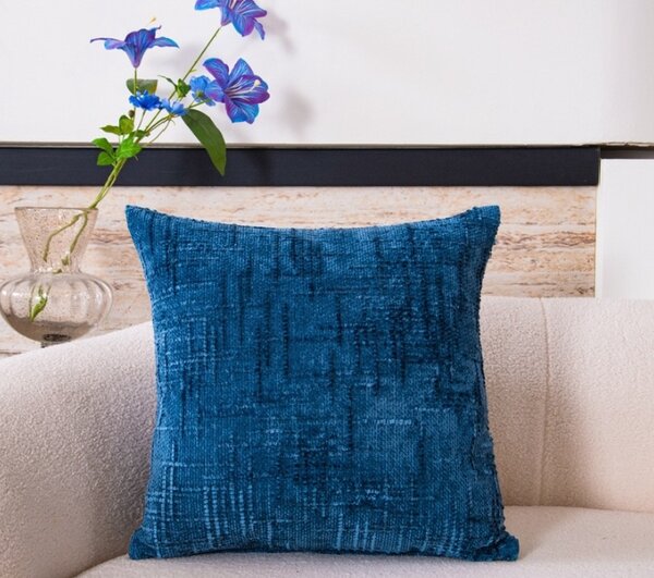 Coussin déco bleu élégant