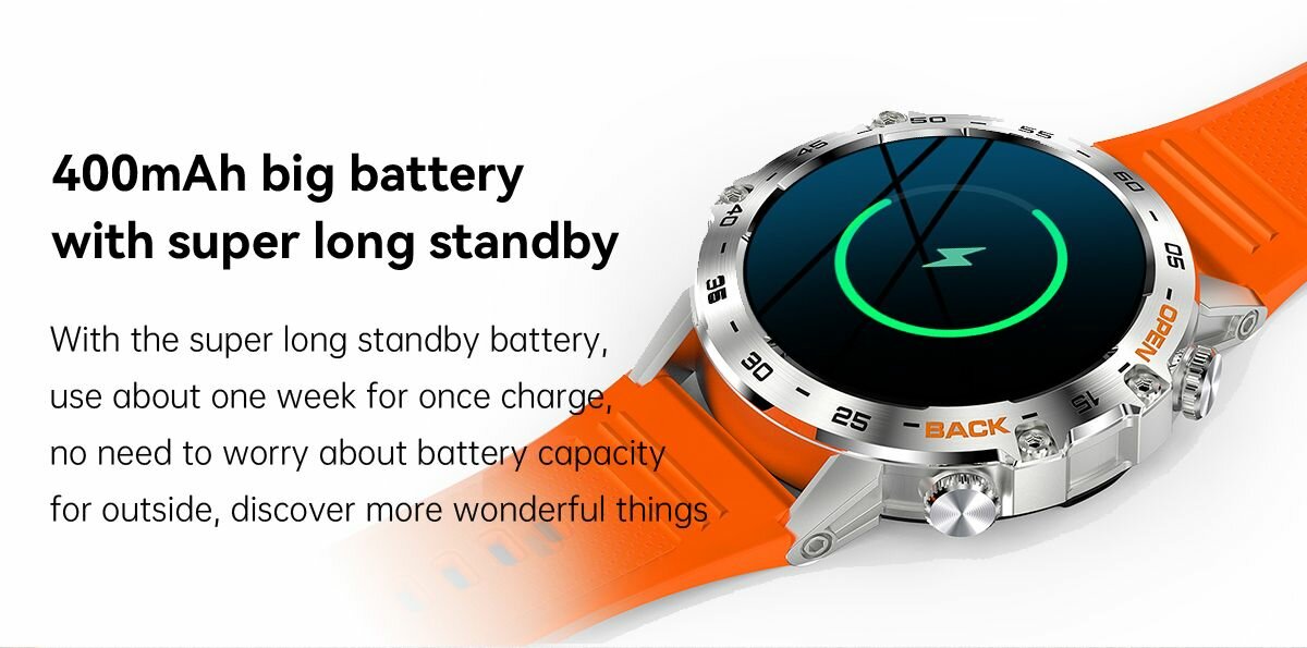 Stainless steel Smart Watch/ BT Call/Health Monitor/Andr/IOS