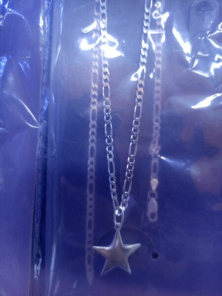 Silver necklace and locket