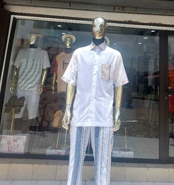 Ensemble : chemise + pantalon, lin 