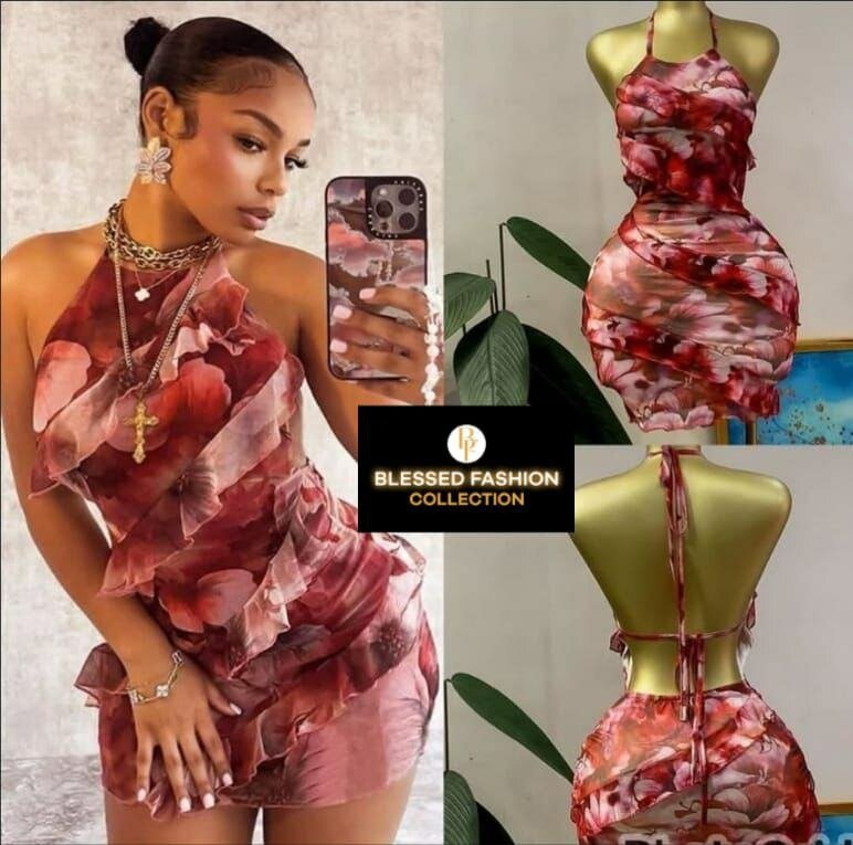 Robe de soirée florale élégante