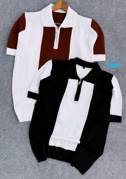 Polo décontracté bicolore homme