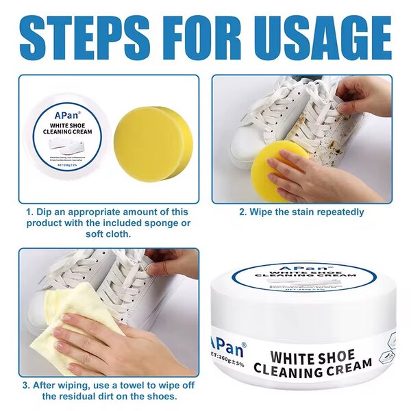 Chaussure de nettoyage crème pour chaussures blanches