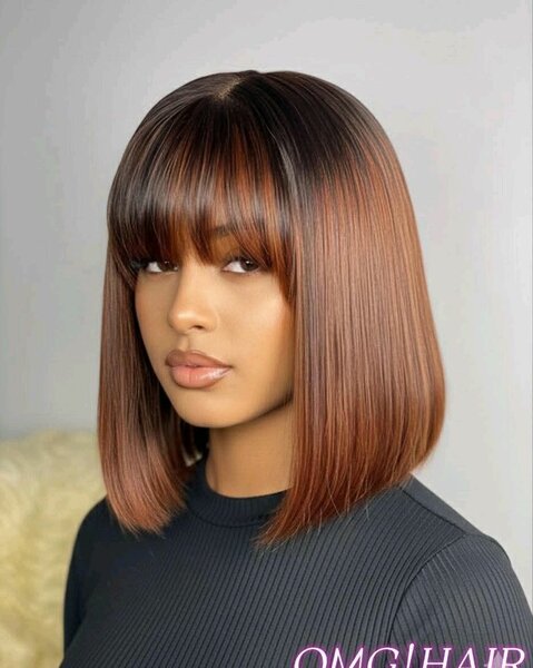 Perruque Bob Brun Réaliste