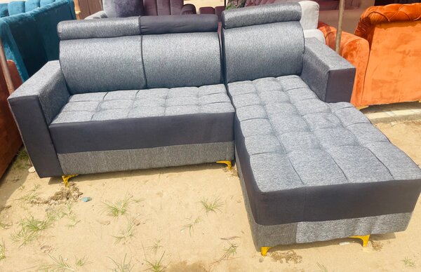 Canapé d'angle moderne gris