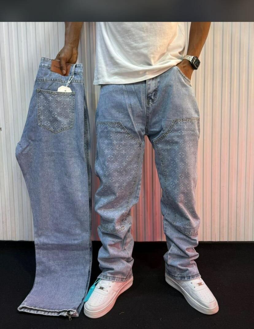 Jean délavé style urbain