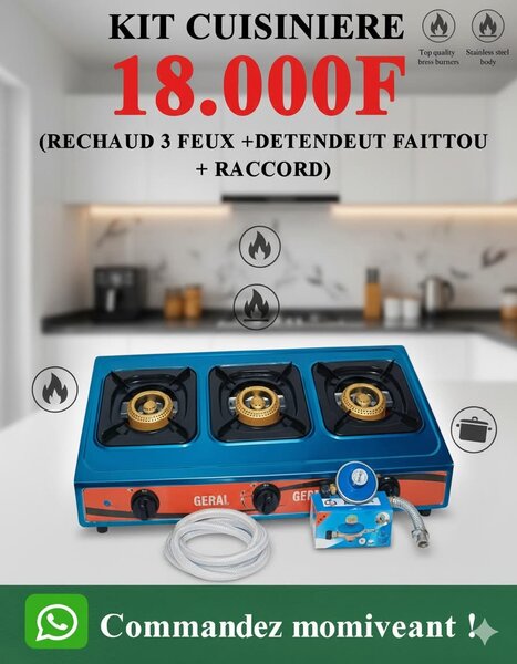 Cuisinière avec le raccords