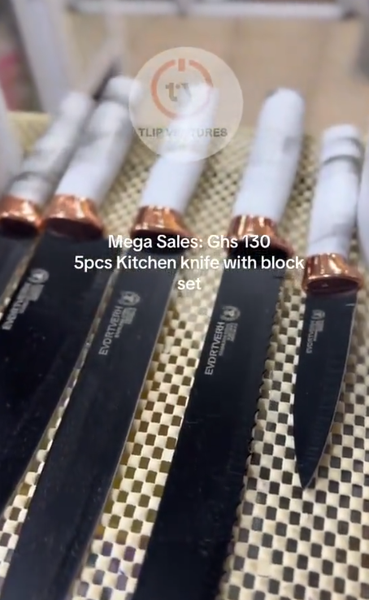 Kitchen knife with block set