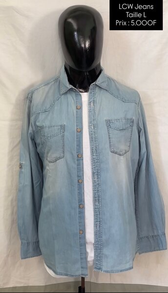 Chemise en jean décontractée