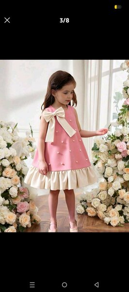 Robe Fille Élégante Bow 4 à 7