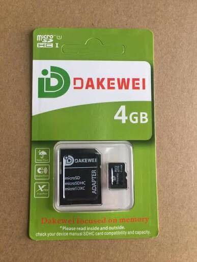Carte microSD 4GB avec adaptateur