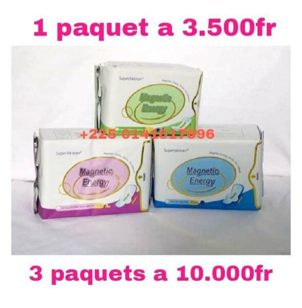 3 SERVIETTES HYGIÉNIQUE A L'ANION