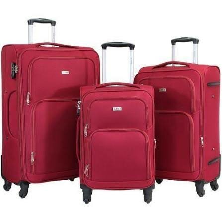Set de valises rouges 3 pièces