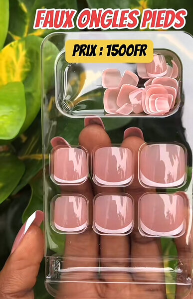 Faux ongles pieds élégants