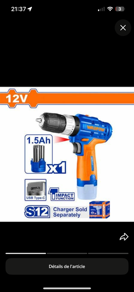 Perceuse Visseuse 12V Compacte