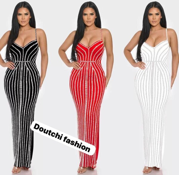 Robe Longue Éclatante Femme