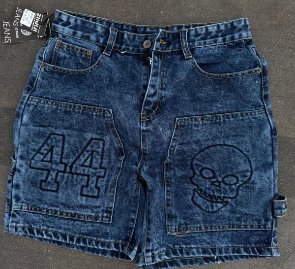 Shorts en jean avec motifs