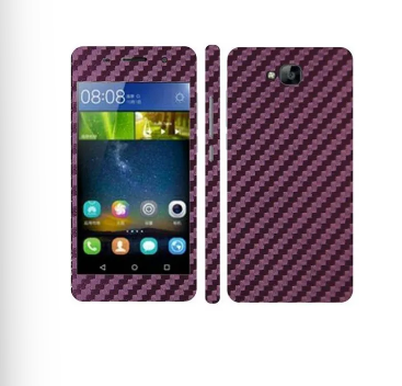 Huawei Y6 Pro Purple Carbon Fiber Texture Mobile Skin