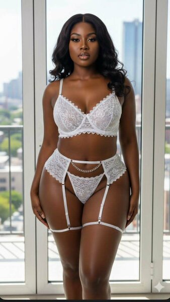 Ensemble de lingerie en dentelle blanche